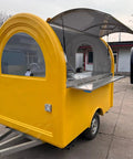 Kickstart Your Side Gig With This Rock Solid Custom Concession Food Truck Trailer Loaded Up With A Full Stainless Steel Mobile Kitchen showcased in yellow.