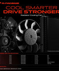 Straight Up Swap Radiator Cooling Fan For Honda CRV 2017 To 2022 Plug And Play Right Side Assembly with seven blades.