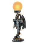 Gothic Dragon Sword Statue Table Lamp With Glowing Orb, Medieval Mythic Guardian Resin Decor For Home Or Bedroom, epic design