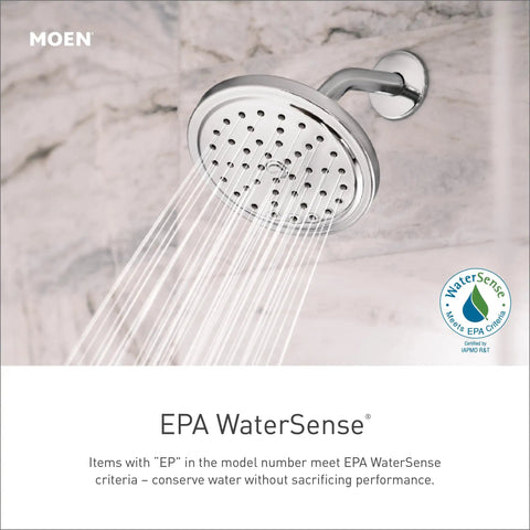 Chrome Eco Performance Handheld Shower With 24 Inch Slide Bar And 59 Inch Hose showcasing water flow in bathroom