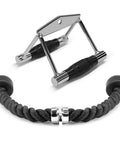 Yes4All combo double D-handle and tricep rope for cable machines; knurled handles, braided rope