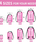 Waterproof Roll Top Dry Bag Set 2L 5L 10L 20L For Travel And Adventure Kayaking Camping Fishing And Rainy Day Trips