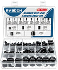Round Rubber End Cap Kit, 13 Sizes From 2mm To 20mm, Vinyl Rubber Screw Thread Protectors shown in storage case