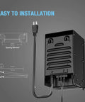 Low Voltage Transformer 300 Watt With Timer And Photo Eye Sensor for outdoor lighting showing installation instructions