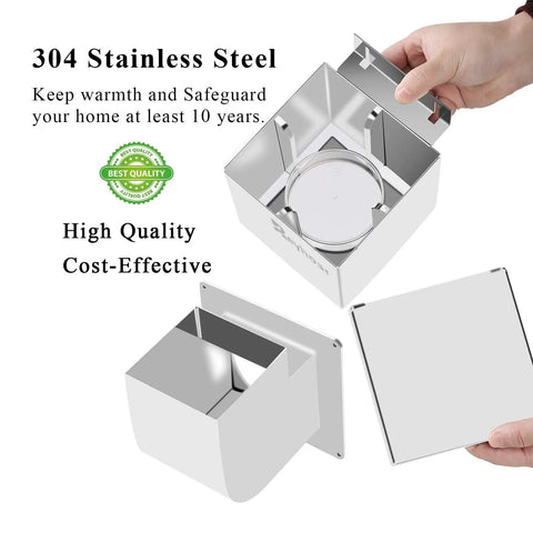 Outdoor Dryer Vent Cover No Brainer Energy Saving Seal No More Cold Air Leaks Heavy Duty Stainless Steel Dryer Exhaust Closure