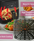 Heavy Duty Carbon Steel Air Fryer Grill Plate For 6 Quart Paris Hilton Bella Pro Series with non-stick coating and grill design.