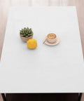 Solid White Peel And Stick Wallpaper 24x196 Inches Matte Vinyl Contact Paper For Shelves Cabinets Tables And Doors Waterproof Self Adhesive Film Easy To Install on table