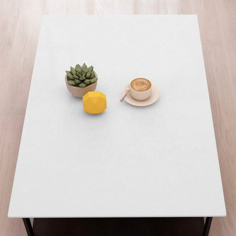 Solid White Peel And Stick Wallpaper 24x196 Inches Matte Vinyl Contact Paper For Shelves Cabinets Tables And Doors Waterproof Self Adhesive Film Easy To Install on table