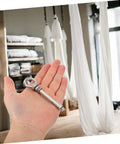Heavy Duty Stainless Steel Eye Bolts Hanger Kit 5 Piece For Secure Lifting And Suspension; stainless eye bolt shown with hanging yoga swing