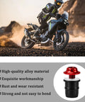 Tough As Nails Ten Piece Motorcycle Windshield Screw Bolt Kit With Red 5mm Mounting Fasteners And Heavy Duty Wrench For Vibration Proof Security And Smooth Highway Cruising on a motorcycle in a desert.