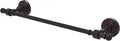 Retro Wave 24 Inch Towel Bar In Venetian Bronze Finish, Solid Brass Wall Mounted Bath Hardware With Concealed Mounting shown at angle.