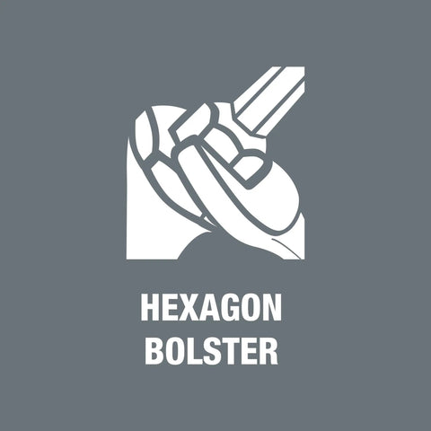 Illustration of a hexagon bolster symbol for Kraftform Plus Slotted Screwdriver With Lasertip Drive End Seven Thirty Second Inch Shaft.