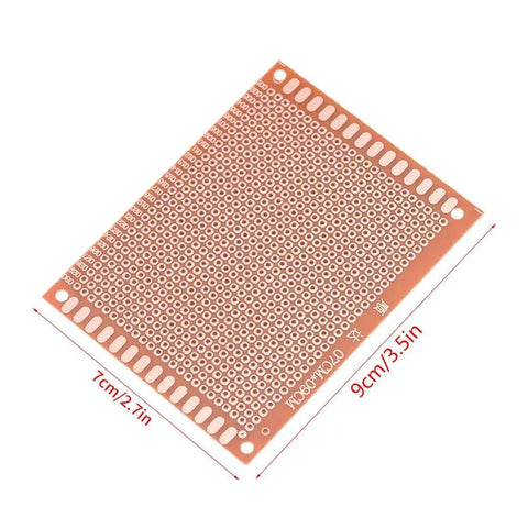 10 Pack Single Sided PCB Prototype Boards Kit for DIY Electronics, Universal 7x9cm Circuit Boards with 1.2mm Hole Size