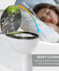 Round Resin Toilet Seat for Hiking Trail Restrooms with quiet closing feature, detailed nature design, fits standard toilets.