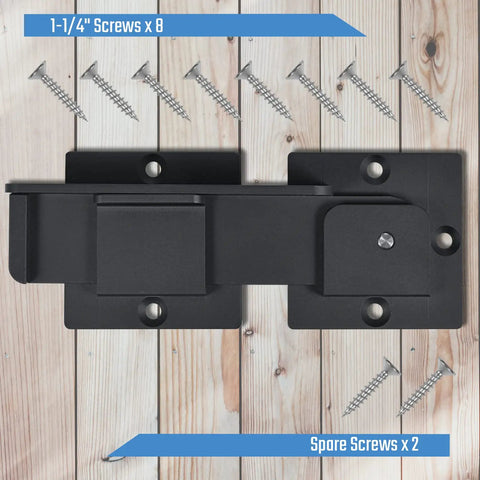 Seven Point Five Inch Flip Gate Latch Lock With Padlock Holes 2 Pack Built Tough Aluminum Alloy Door Latch and screws on wood