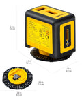 360 Degree Rotating Laser Level For Picture Hanging And Home Renovation That Feels Like A Workhorse With 2 Extra Large Backlit Bubble Vials 16 Ft Range Class II Red Beam Yellow And Black, 2.3 in x 2.8 in