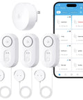 Upgraded Smart Water Leak Detector With 4.92 Ft Cable, WiFi Sensor That Sends SMS, Email And App Alerts, No-Brainer Setup, 5-Year Battery, Detect Leaks Fast In Home Basements And Kitchen, 3 Pack
