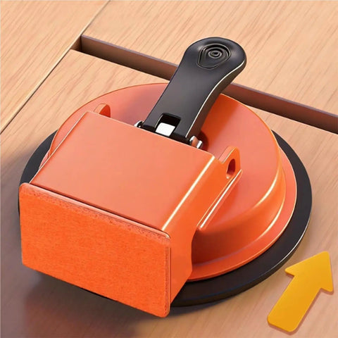 Grab These 2pcs Floor Gap Repair Tools With Strong Suction Cups To Fix Seamless Joints On Laminate Vinyl Planks Fast And Easy For Any Diy Renovation Project Today. Close-up of an orange suction cup tool for flooring.