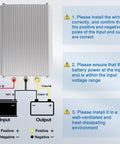 Beefy 60A 720W DC 12V Voltage Reducer wiring diagram and installation instructions for golf carts and trucks, IP68 waterproof power regulator.