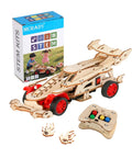 Awesome Remote Control F1 Car STEM Kit For Kids Aged 8 To 14 with wooden parts, controller, and packaging box