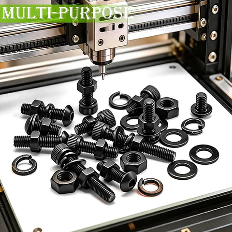380 Piece M4 Hex Socket Head Cap Bolts Set with 6mm 8mm 12mm 16mm 20mm 30mm Lengths, 4mm Thread, 12.9 Grade Alloy Steel, Galvanized Finish