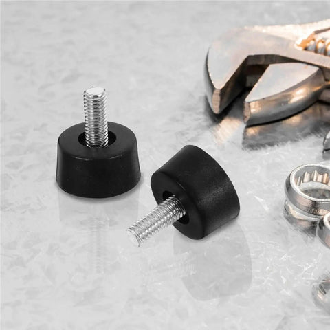 40 Pack Adjustable Leveling Feet With Plastic Base Glides For Furniture Rotatable Height Screws Large Bearing Base Black Floor Protectors for table legs