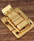 Golden Stainless Steel Toggle Latch Set 28x40mm Durable Hasp Clips for Chest Box and Suitcase Secure Closure 10 Pieces