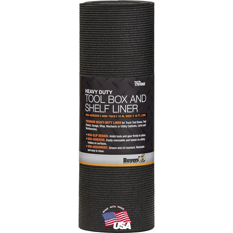 Universal Heavy-Duty Tool Box And Shelf Liner Non-Slip PVC Mat For Truck Tool Boxes Van Shelves Garage Cabinets Workbenches And Carts Cut-To-Fit 16 Ft roll