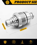 48 mm Thread Hydraulic Flat Face Quick Coupler Kit For Excavators And Skid Steer Loaders Universal Fit Direct Replacement 7246802 7246799 Tough As Nails Heavy Duty