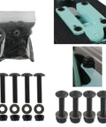 Drop Through Longboard Hardware Kit 1 1/4 Inch Pan Head Bolts With Washers And Nuts Multicolor Includes 8 Bolts 8 Washers And 8 Nuts shown