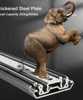 Elephant standing on heavy duty drawer slides with locking rails and full extension side mount ball bearing glides 500 lbs