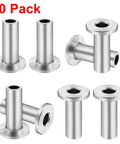 80 Pack Stainless Steel Protector Sleeves For One Eighth Inch Wire Rope Cable Railing Marine Grade Deck Balustrade