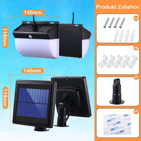 Solar Motion Lights Outdoor With Split Solar Panel, 3 Modes Dusk To Dawn Security Flood Lights, IP65 Waterproof, 270 Degree Wide Lighting Angle, 9.8ft Cable For Easy Placement, Solar Powered With Beast Bright Illumination