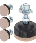Heavy Duty Adjustable Leveling Feet For Furniture 16 Piece Set with rubber base and screws for floor protection and support