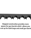 Foam padded two pack gun rack for safe storage and quick access rifle and shotgun holder in cabinet upright rest with magnetic strip