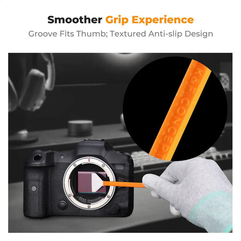 24mm Full Frame Sensor Cleaning Swab Kit With 10 Flexible Swabs And 20ml Sensor Cleaner for Nikon Sony Canon DSLR Cameras with swab in camera