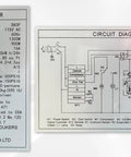 Upright Freezer specifications and circuit diagram for Commercial Three Door Reach In Freezer With Heavy Duty Stainless Steel Build ETL Certified Upright Setup 64 Cubic Foot Capacity.