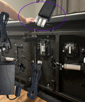 Premium Fesasn 29V2A Electric Power Adapter For Extend Ergo Sealy Ease Serta Adjustable Bed Frame with cables connected.