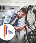 Chill Out With This Badass 9 Piece Colored Star Hex Key Wrench Set, Long Arm Steel Repair Spanner Kit For Car Emergencies And Home Fix Ups That Totally Slaps. bicycle repair tools with color-coded hex keys and wrench set