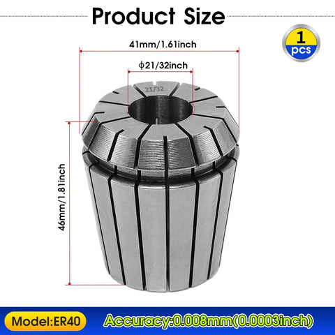 11/16 Inch Spring Collet For CNC Milling And Lathe Tools, Heavy Duty 65Mn Spring Steel Precision Router Collet For Engraving
