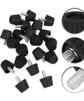 Adjustable Screw-In Furniture Levelers with anti-slip pads, heavy-duty threaded feet, durable PP and iron construction, floor protection