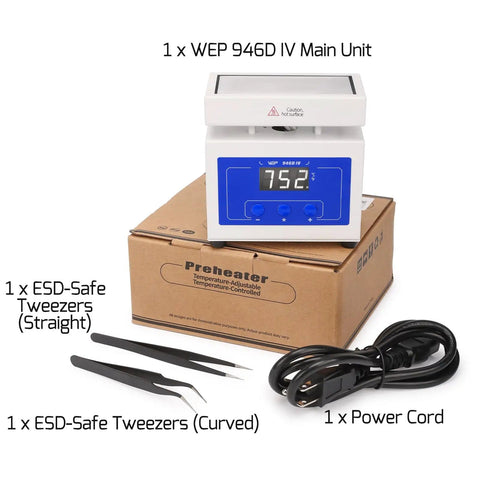 Pro Grade Compact LED Soldering Hot Plate For SMD Rework And BGA Chips 100x50mm 210W Preheater Station with accessories
