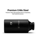 Quarter Inch Drive Master Impact Socket Set With Shallow And Deep Sockets Metric Sizes 4 To 15 mm Premium Chrome Moly Steel socket