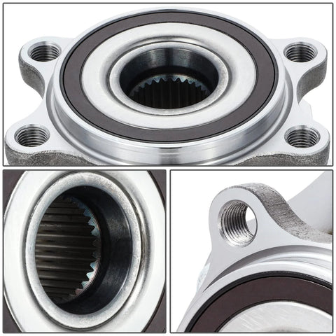 Front Wheel Bearing Hub Assembly For Nissan Rogue And Rogue Sport 2014 To 2019 Driver Or Passenger Side Bare Steel Plug And Play Replacement Part