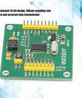 High Precision 24 Bit Analog To Digital Converter Module with plug and play interface, onboard terminal block, durable PCB, top view