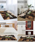 Vintage Tractor Photo Farm Area Rug For Living Room Non Slip Furry Carpet Indoor Cozy Underfoot Machine Washable Rug