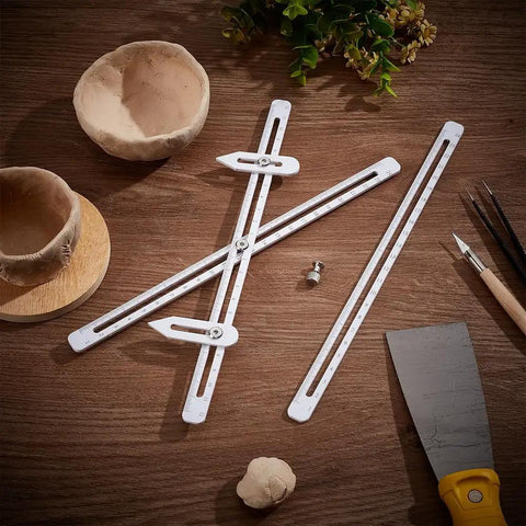 Adjustable Pottery Throwing Gauge Set With White Height Ruler And Extendable Measuring Arms For Clay Modeling Make Your Ceramic Kit A Legit Gotta Have Essential Today
