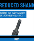 1/2 Inch Carbon Steel NPT Pipe Tap And 23/32 Inch High Speed Steel Drill Bit Set with reduced shank for portable drill chuck