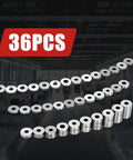 Deadly Precise And Rock Solid 36 Piece Steel Spacer Block Set With Badass Plus Zero Point Zero Zero Zero One Inch Calibration for Real Mechanics showing 36 steel shim blocks.