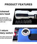 Close-up of Heavy Duty Electric Tube Pressing Machine With Rechargeable Battery showing thickened pliers head and oil return rotary switch.